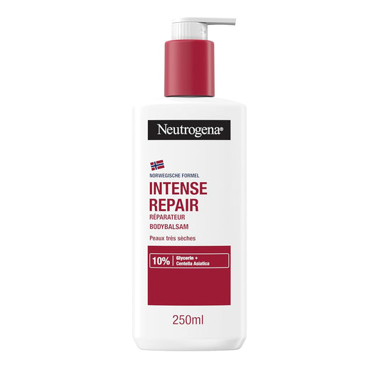 Neutrogena Intense Repair Reparierender CICA Bodybalsam, Feuchtigkeitsspendende Bodylotion Mit Glycerin & Centella Asiatica, Nicht Fettende Körperlotion Für Raue, Sehr Trockene Haut (250 Ml)