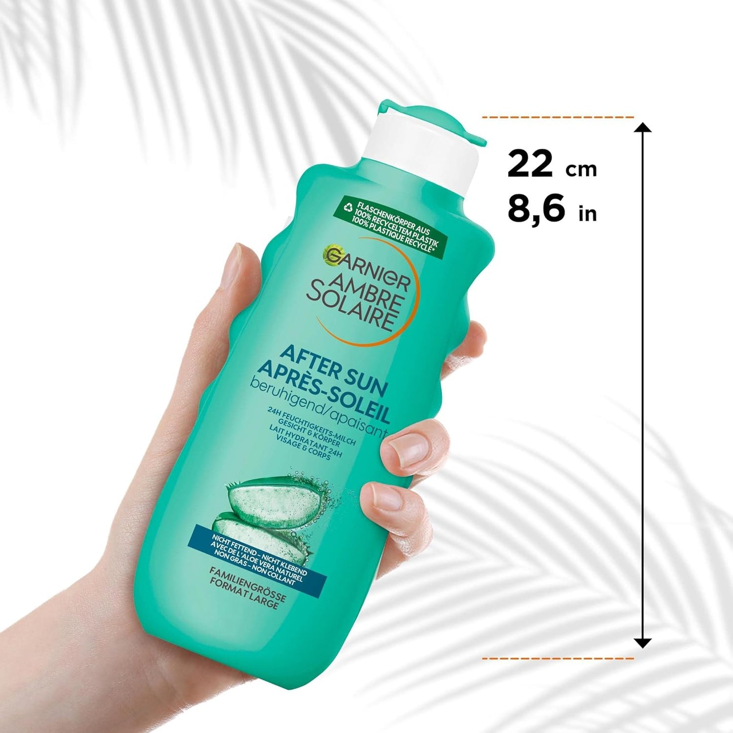 Garnier after Sun Lotion, Kühlende Und Beruhigende Bodylotion Mit Aloe Vera, Ambre Solaire Feuchtigkeits-Milch, 1 X 400 Ml